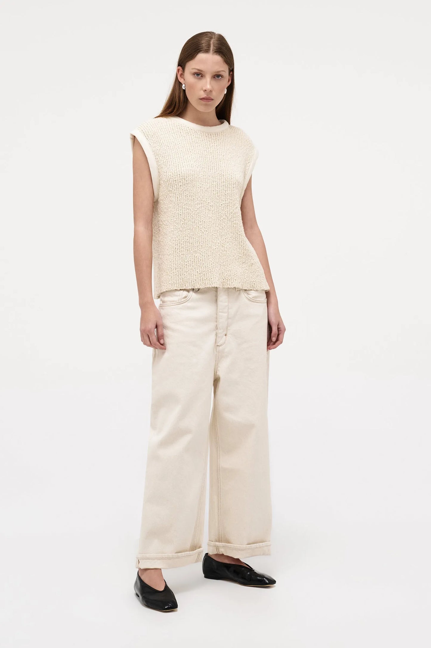 N53N02-311 CECIL KNIT TOP - CREAM