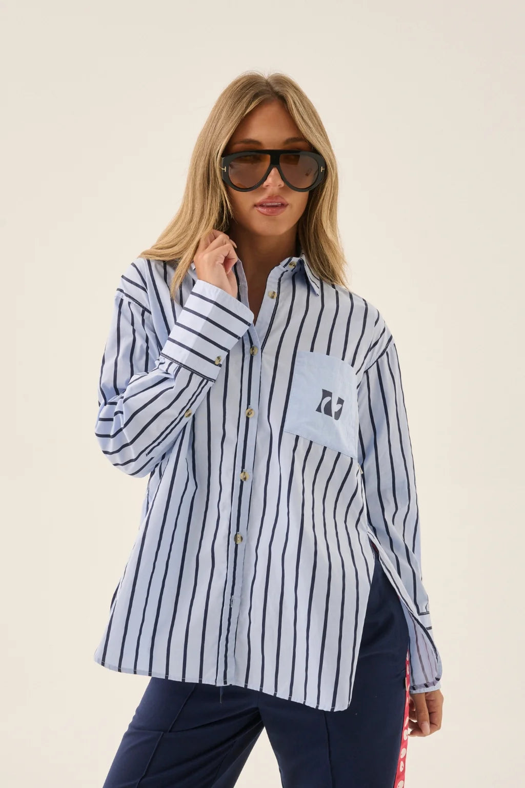 AJ CREST PALERMO SHIRT - SEA BLUE