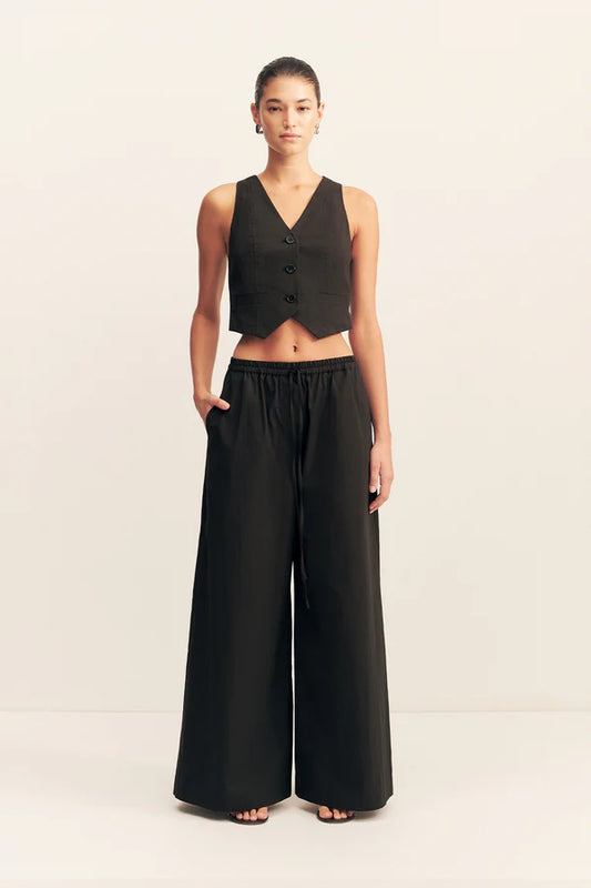 CAMPBELL WIDE LEG PANT - BLACK