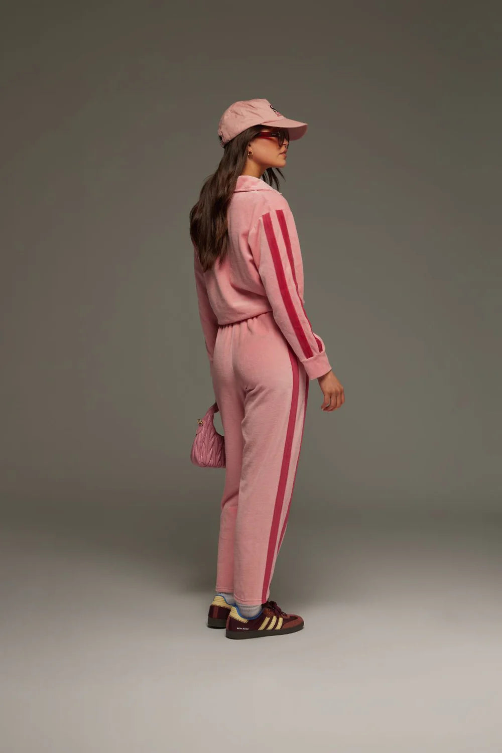 MARA VELOUR PANT  - BLUSH