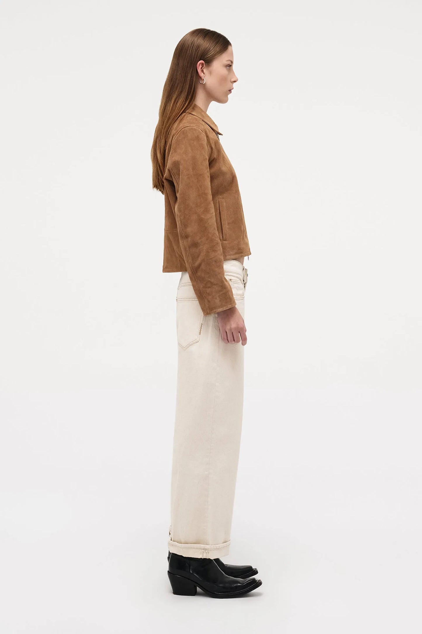 YOKO BAGGY CROP -CREAM
