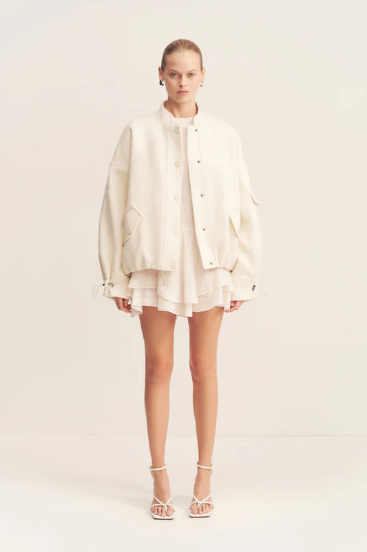 LUDLOW BOMBER JACKET - IVORY