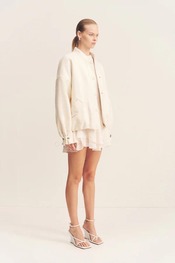 LUDLOW BOMBER JACKET - IVORY