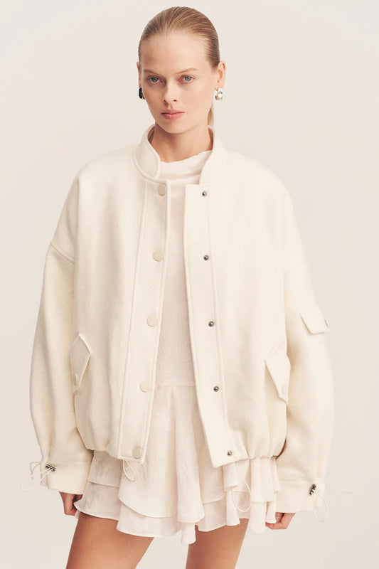 LUDLOW BOMBER JACKET - IVORY