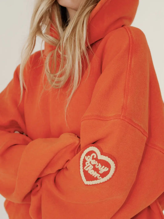 SORRY MOM HOODIE-VINTAGE RED