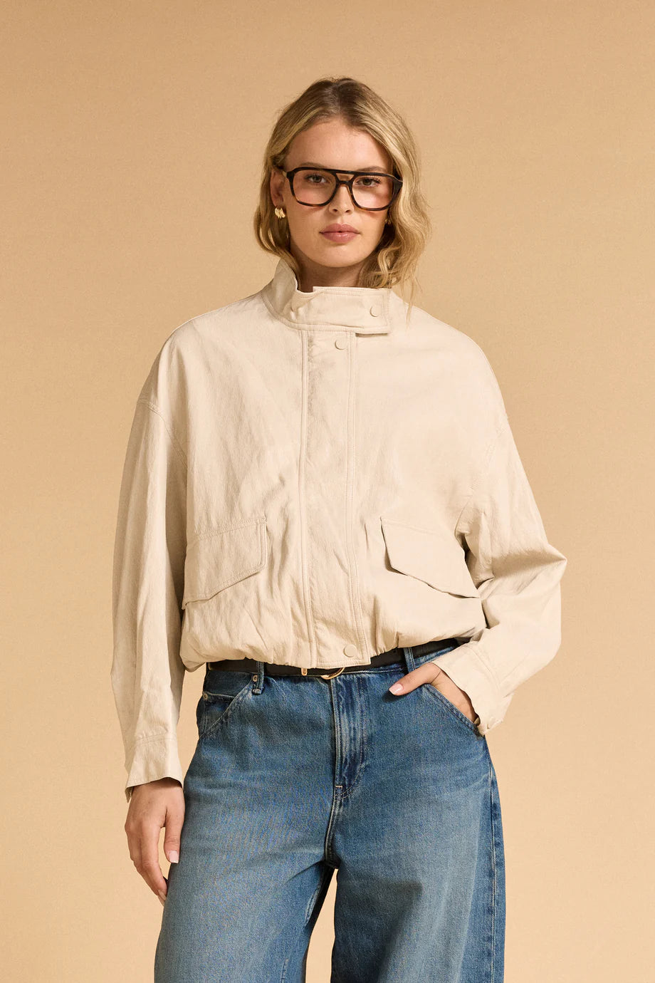 FAUX LEATHER JACKET CREAM (926038)