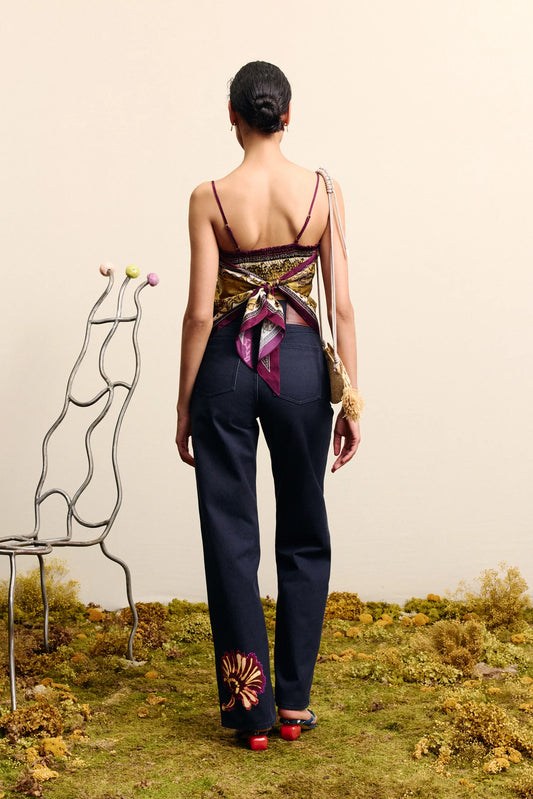 MARTOS SCARF TOP-GOLD