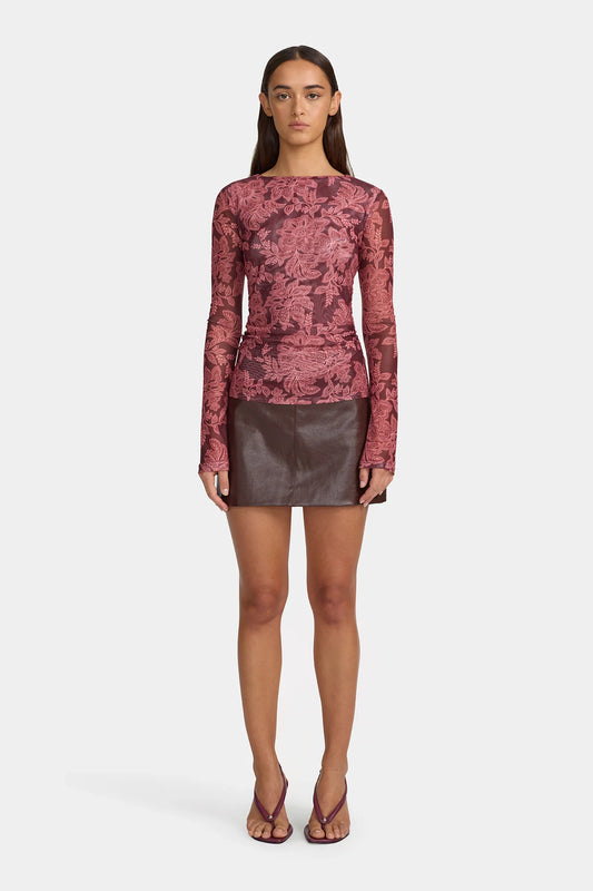 AZALEA TOP - PLUM PAISLEY