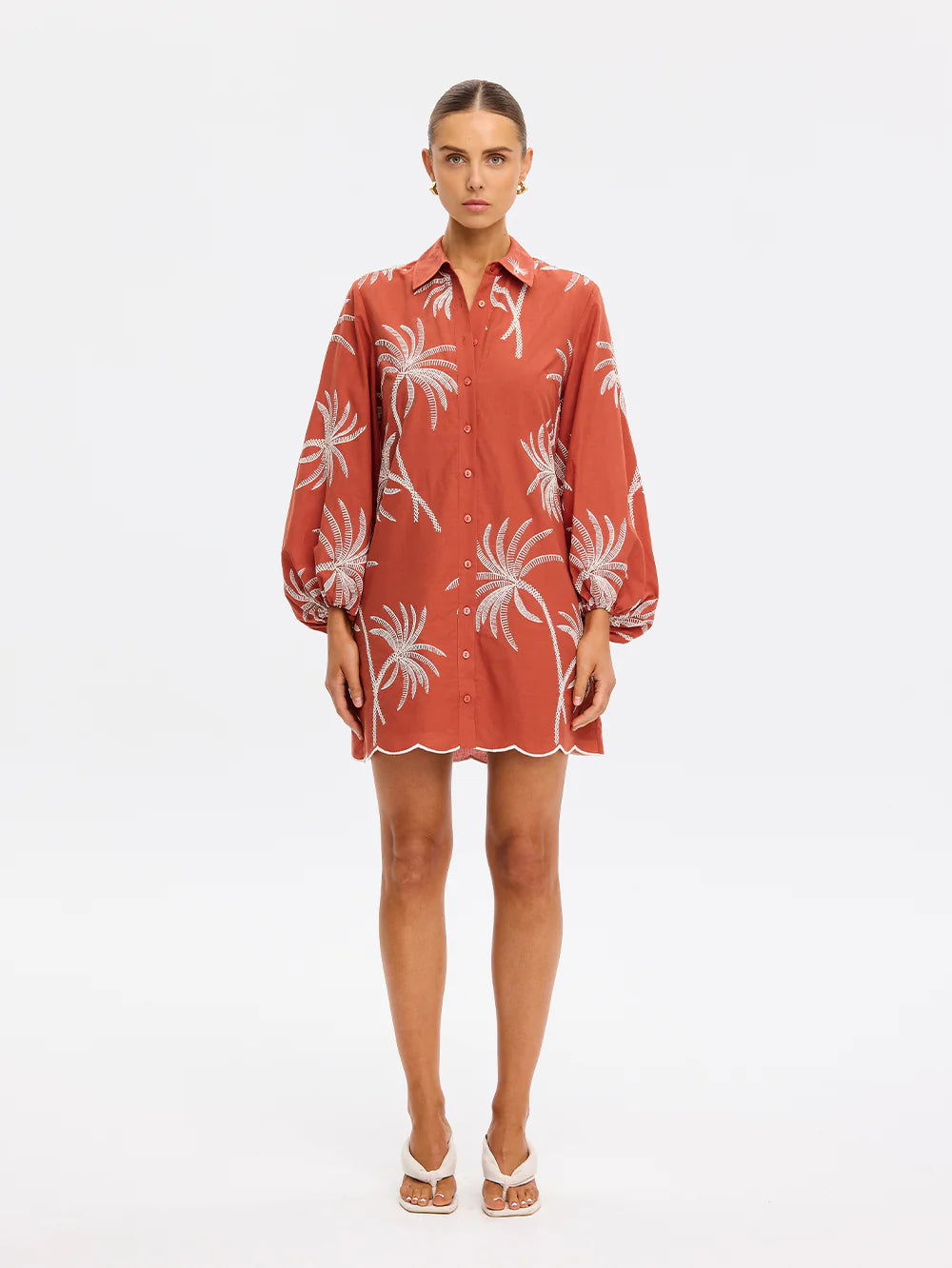 AMAYA MINI DRESS - RUST