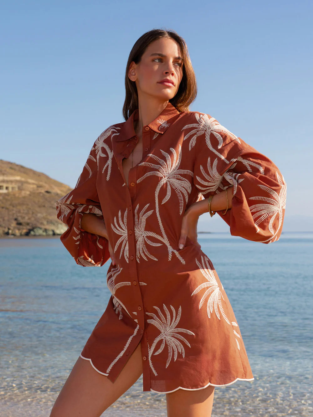 AMAYA MINI DRESS - RUST