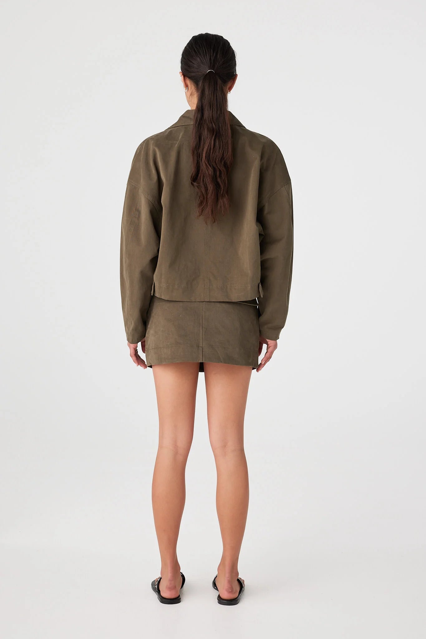 EAMES MINI SKIRT  - KHAKI