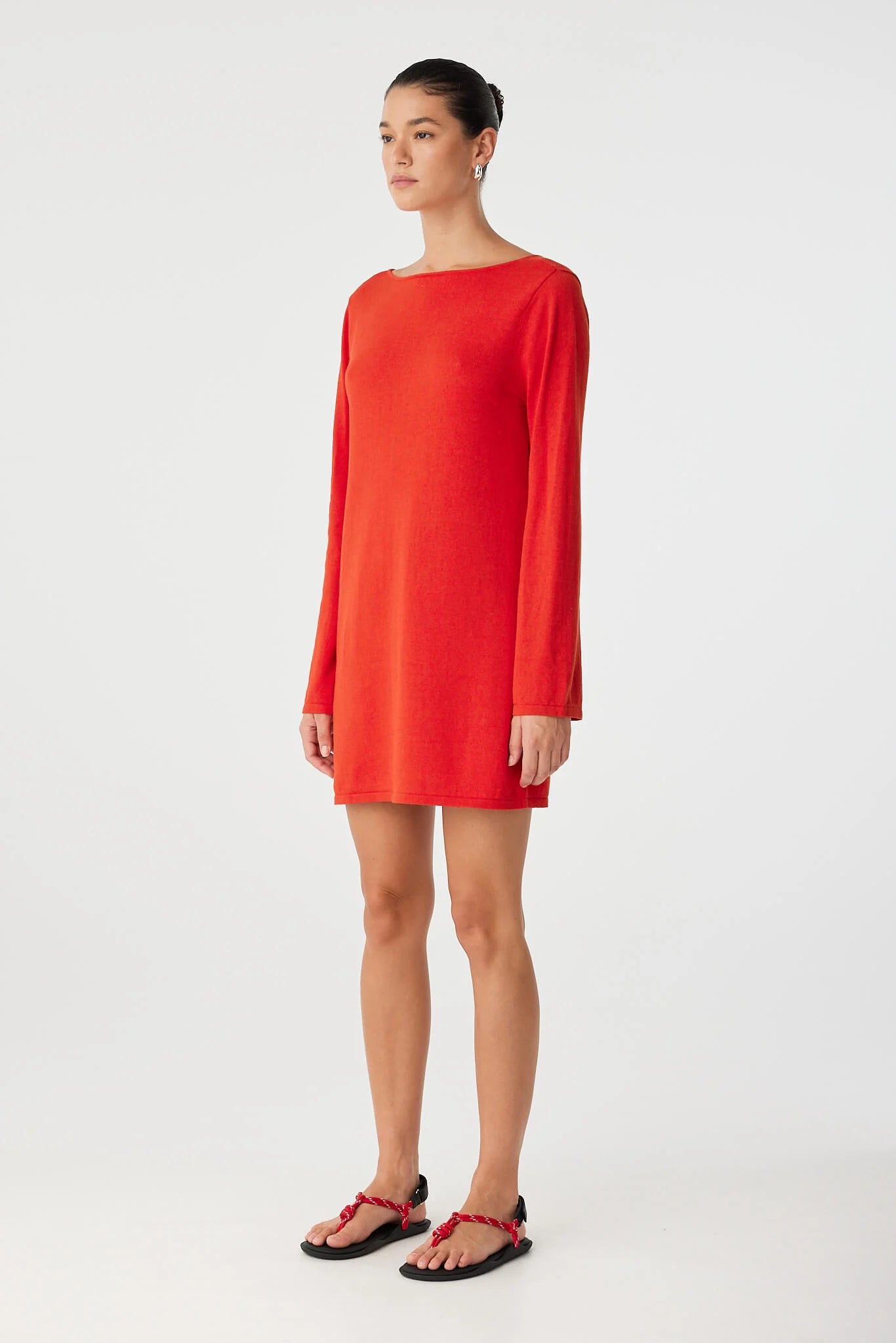 PALOMA DRESS-CHERRY RED