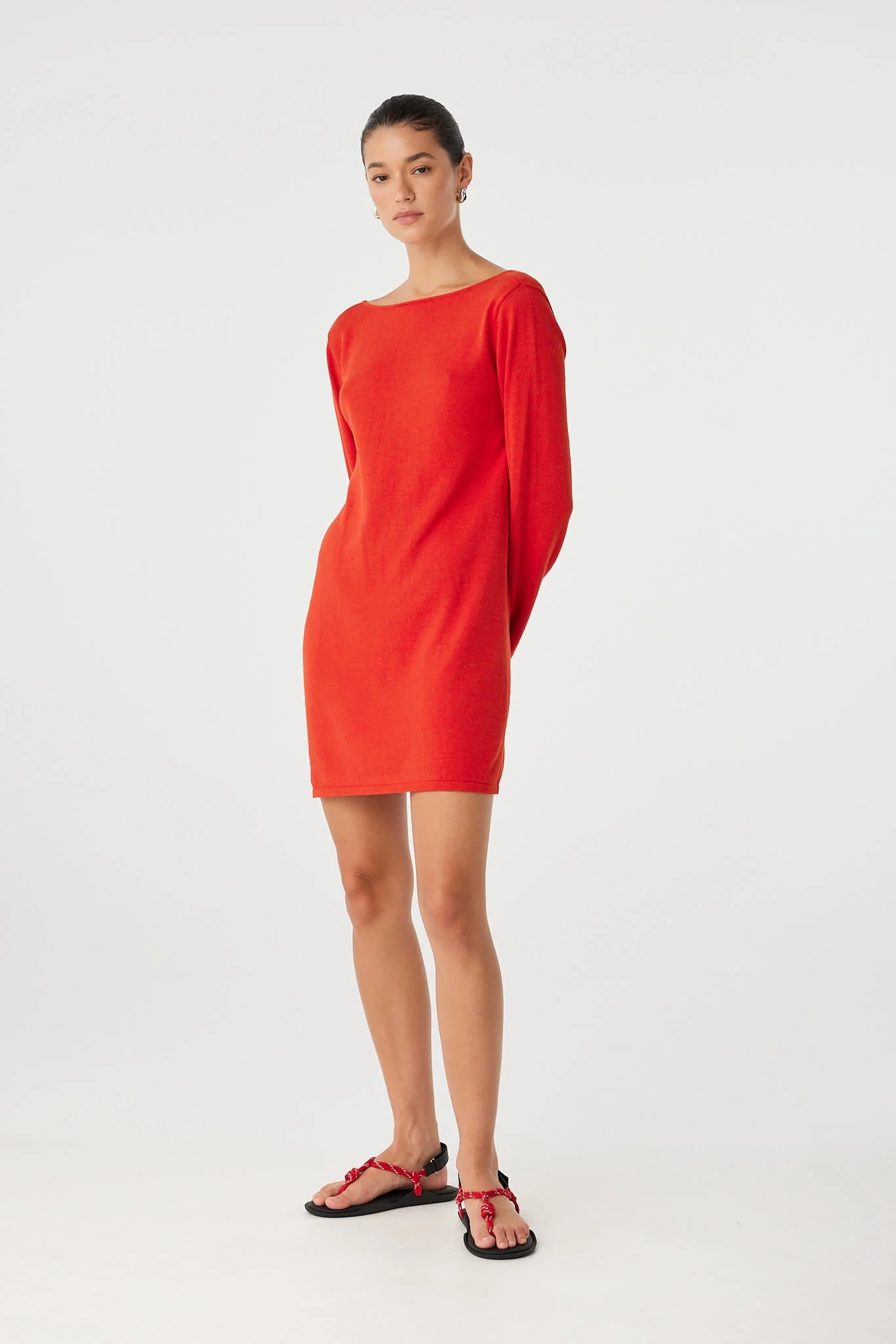 PALOMA DRESS-CHERRY RED