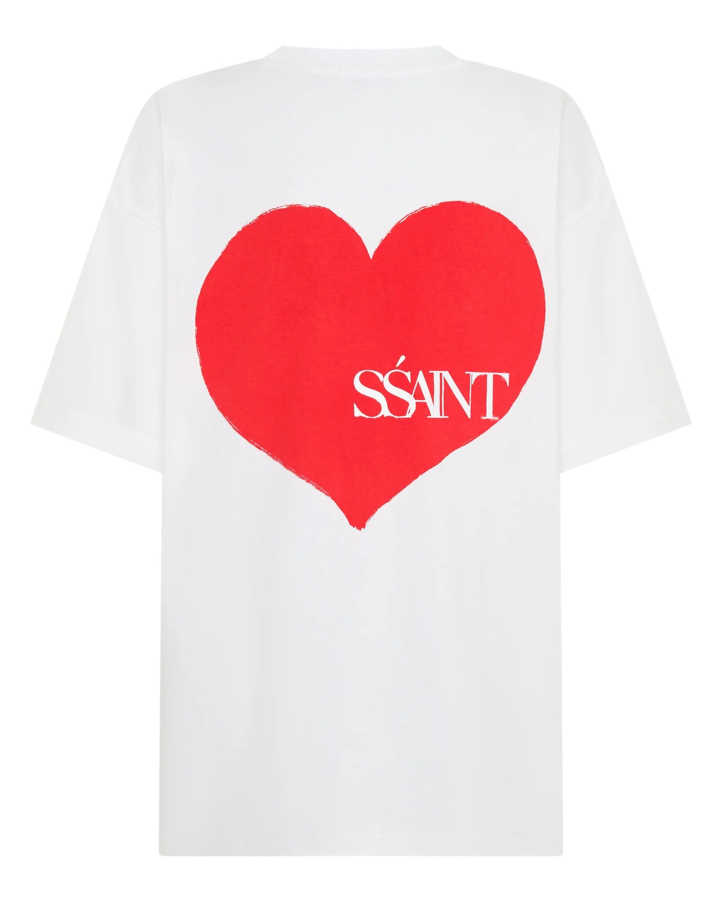 HEART TEE - WHITE W/ RED HEART