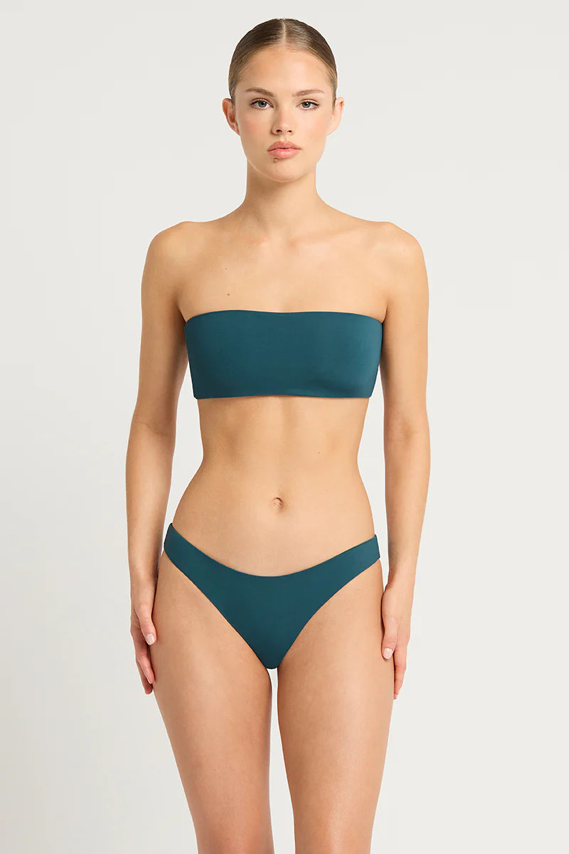 IDA TIE BACK BANDEAU - PETROL BLUE/FOREST