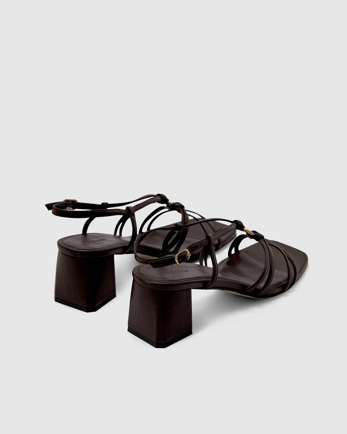 PIPER MID HEEL SANDAL - CHOCOLATE