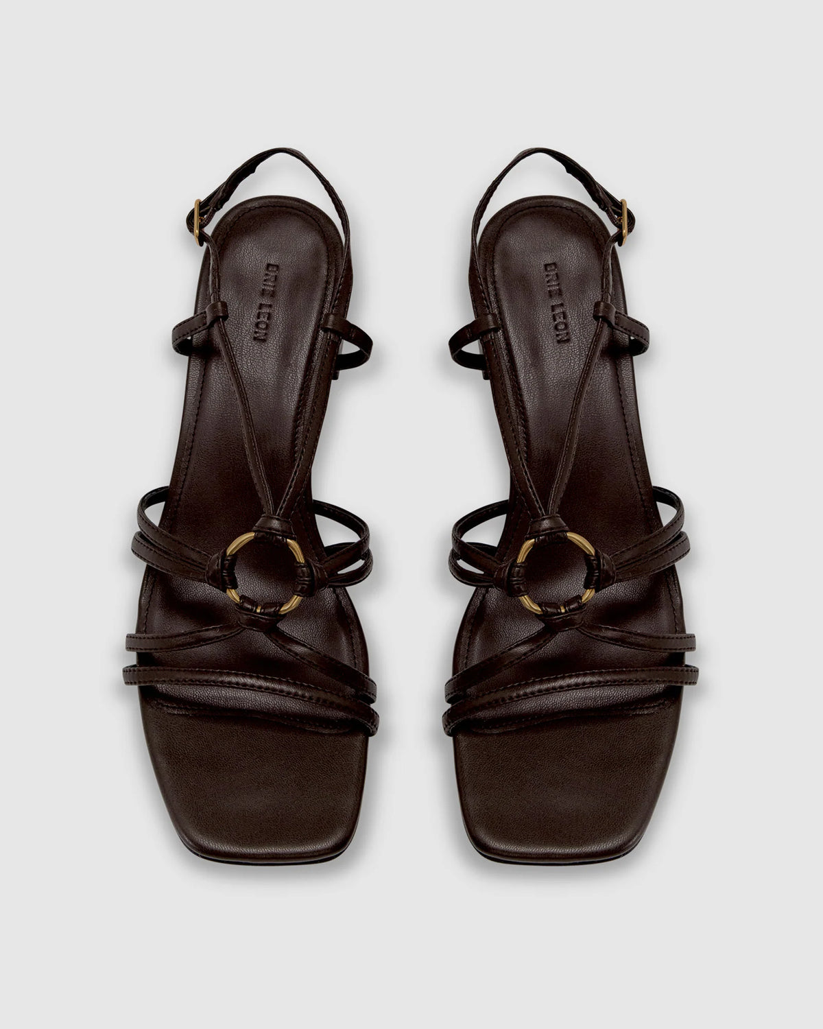 PIPER MID HEEL SANDAL - CHOCOLATE