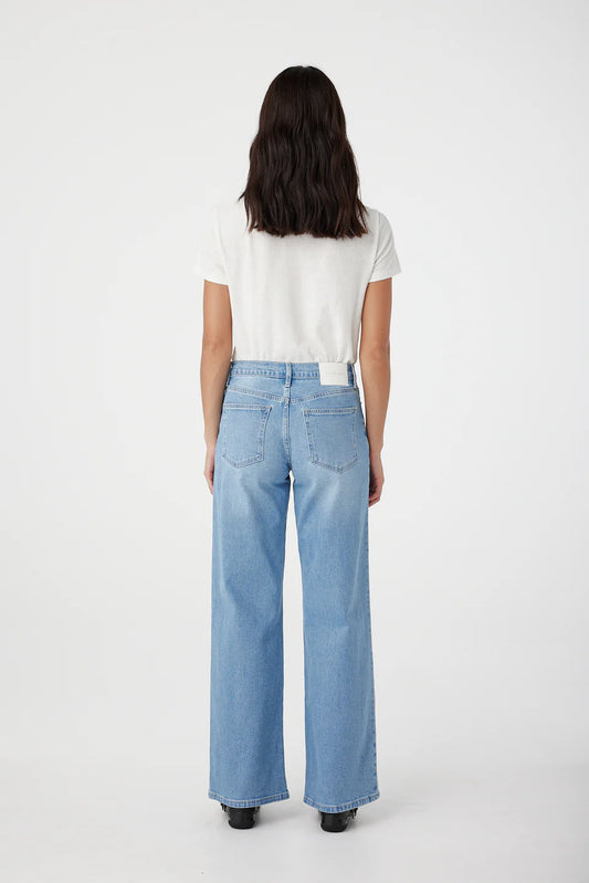 MIA MID WIDE JEAN-KINGFISHER