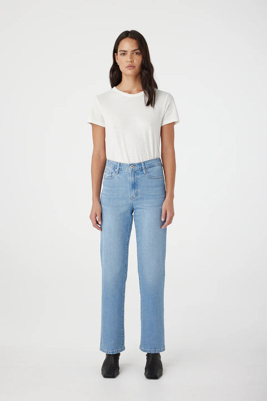 ZOE HIGH STRAIGHT JEAN-KINGFISHER
