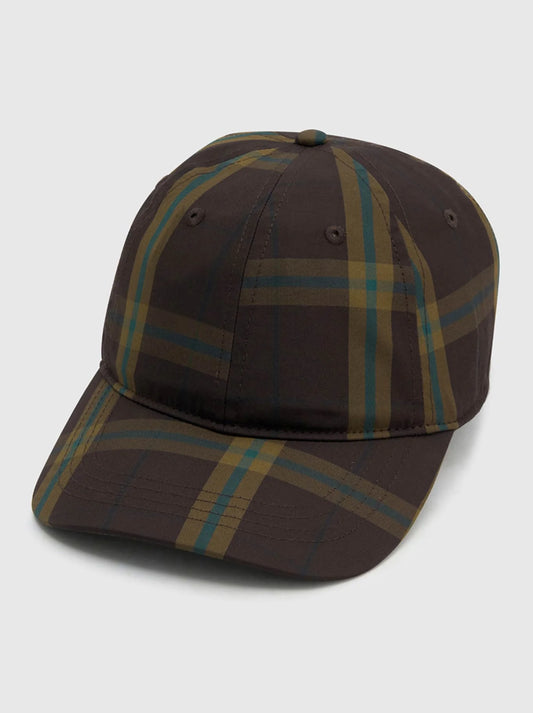 WINTON CHECK LOGO CAP - ESPRESSO CHECK