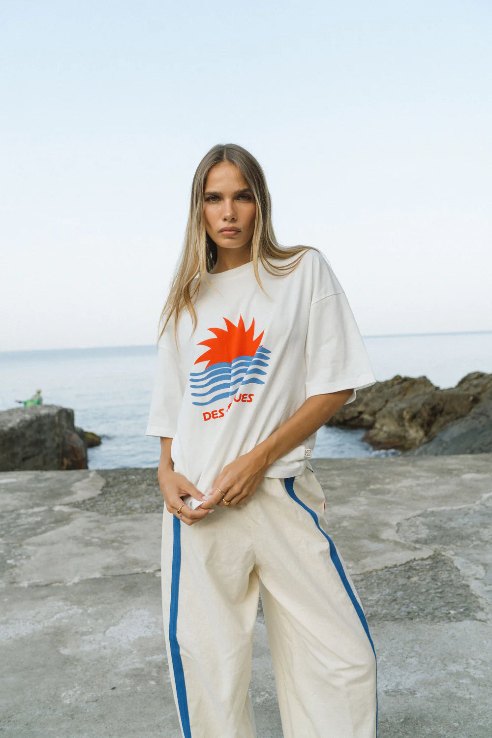 TROPIQUES OVERSIZED TEE WARM WHITE