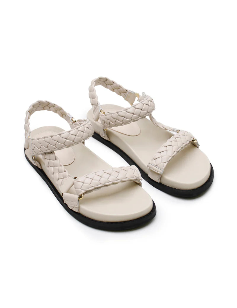 ELKE BRAIDED SANDAL - OYSTER