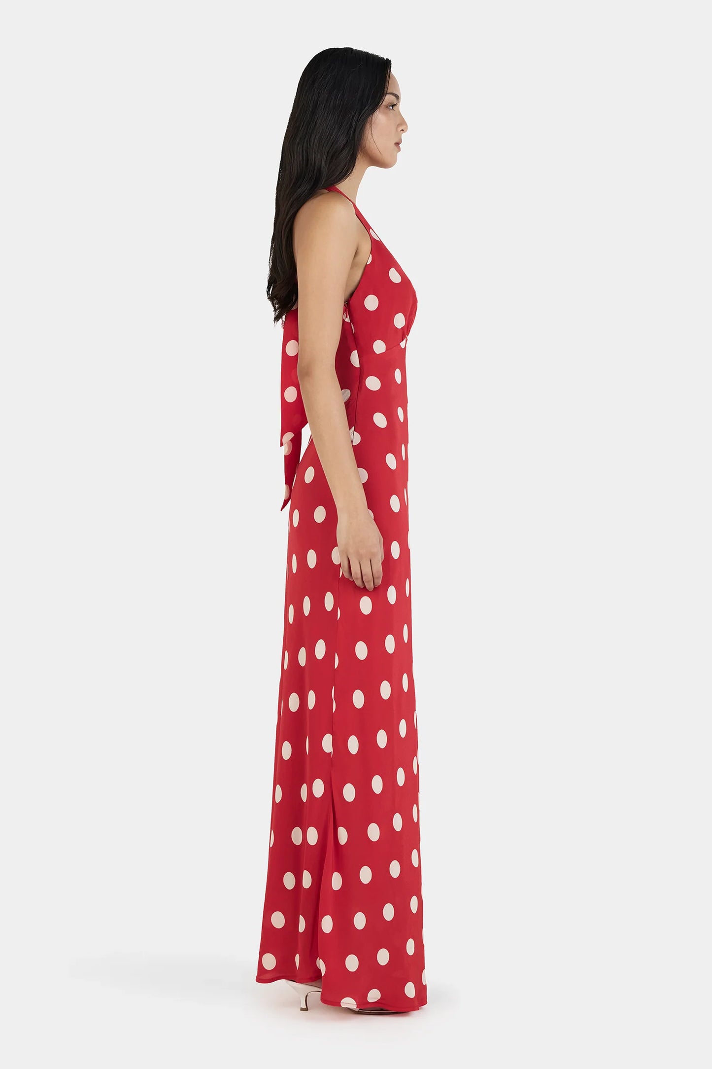 ELYSE MAXI DRESS - RED POLKA