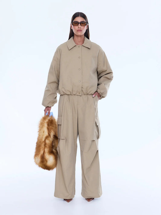 NORA BOMBER JACKET SAND (EPAW26098-SAN)