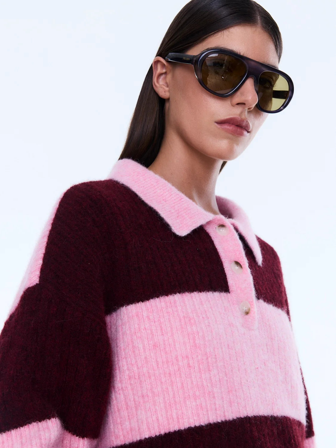 MIKAELA KNIT SWEATER - CHERRY STRIPE
