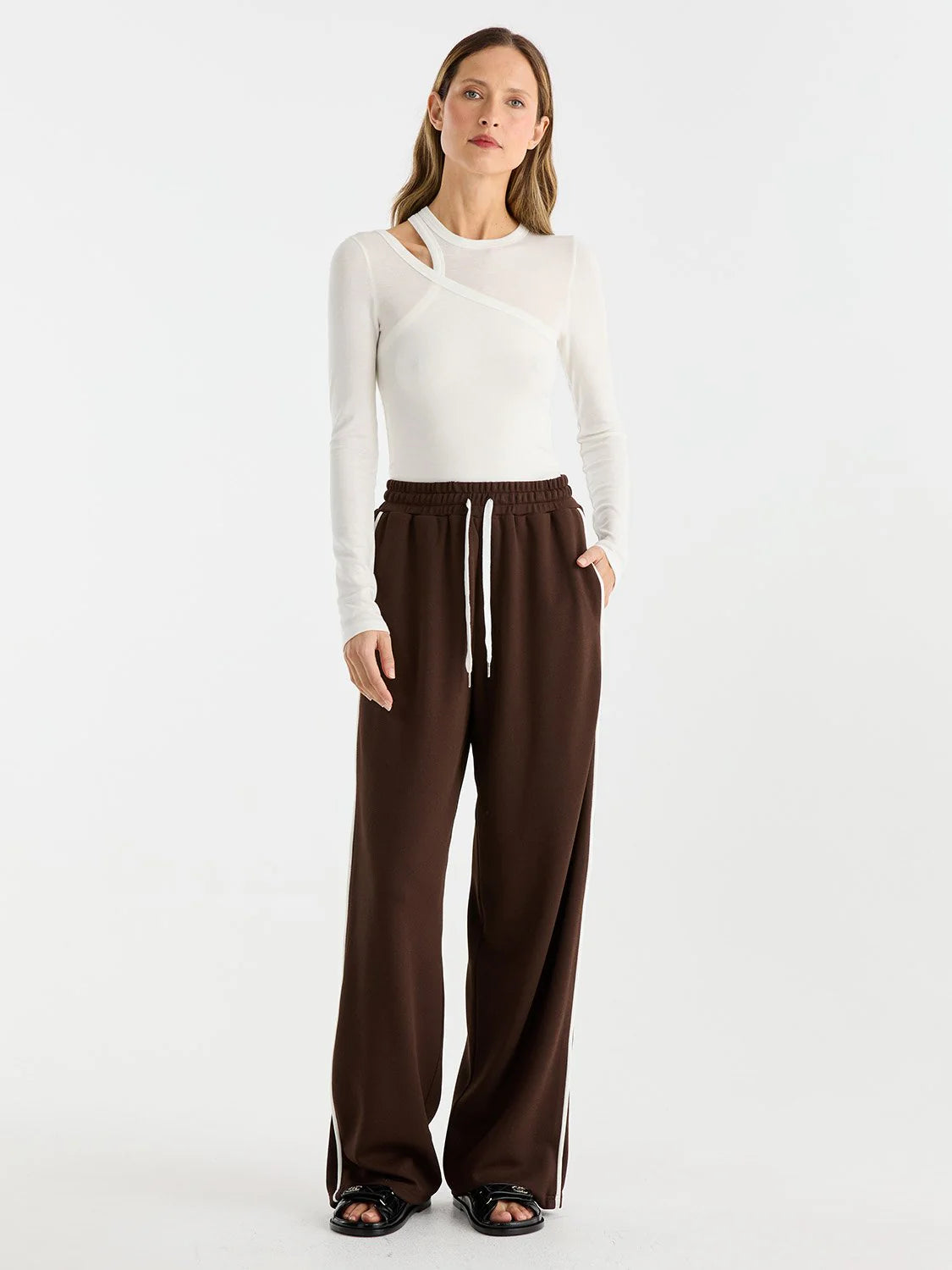 PARKER TRACK PANT -CHOCOLATE