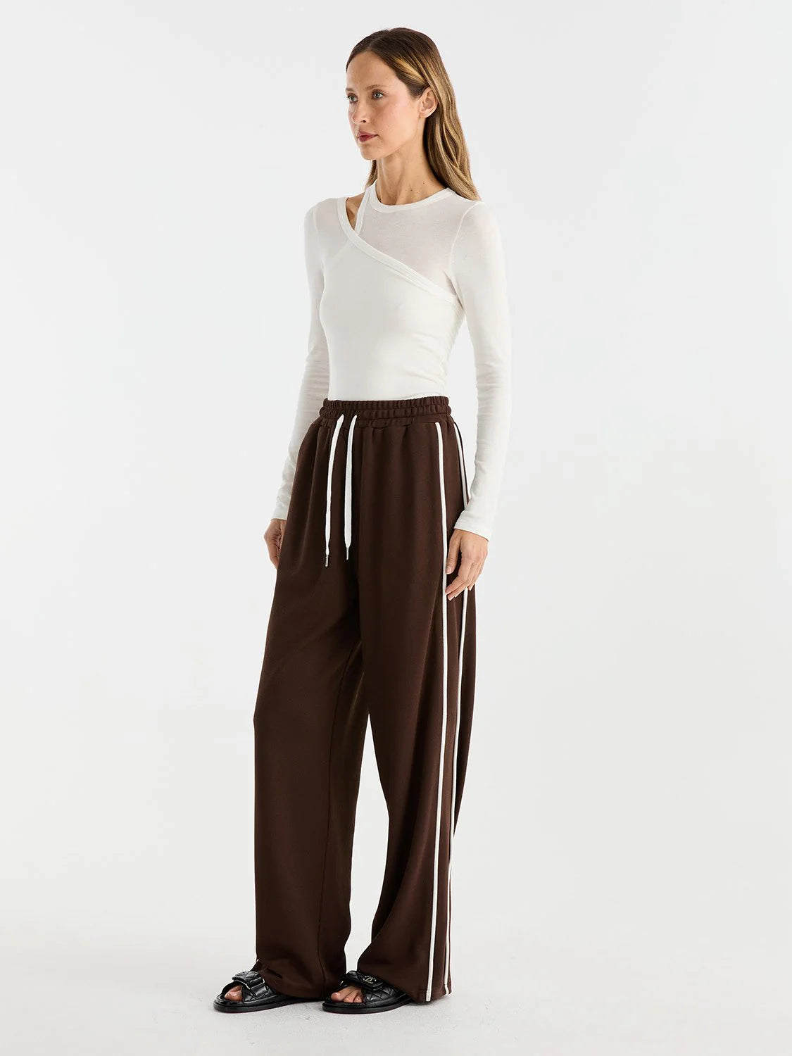 PARKER TRACK PANT -CHOCOLATE