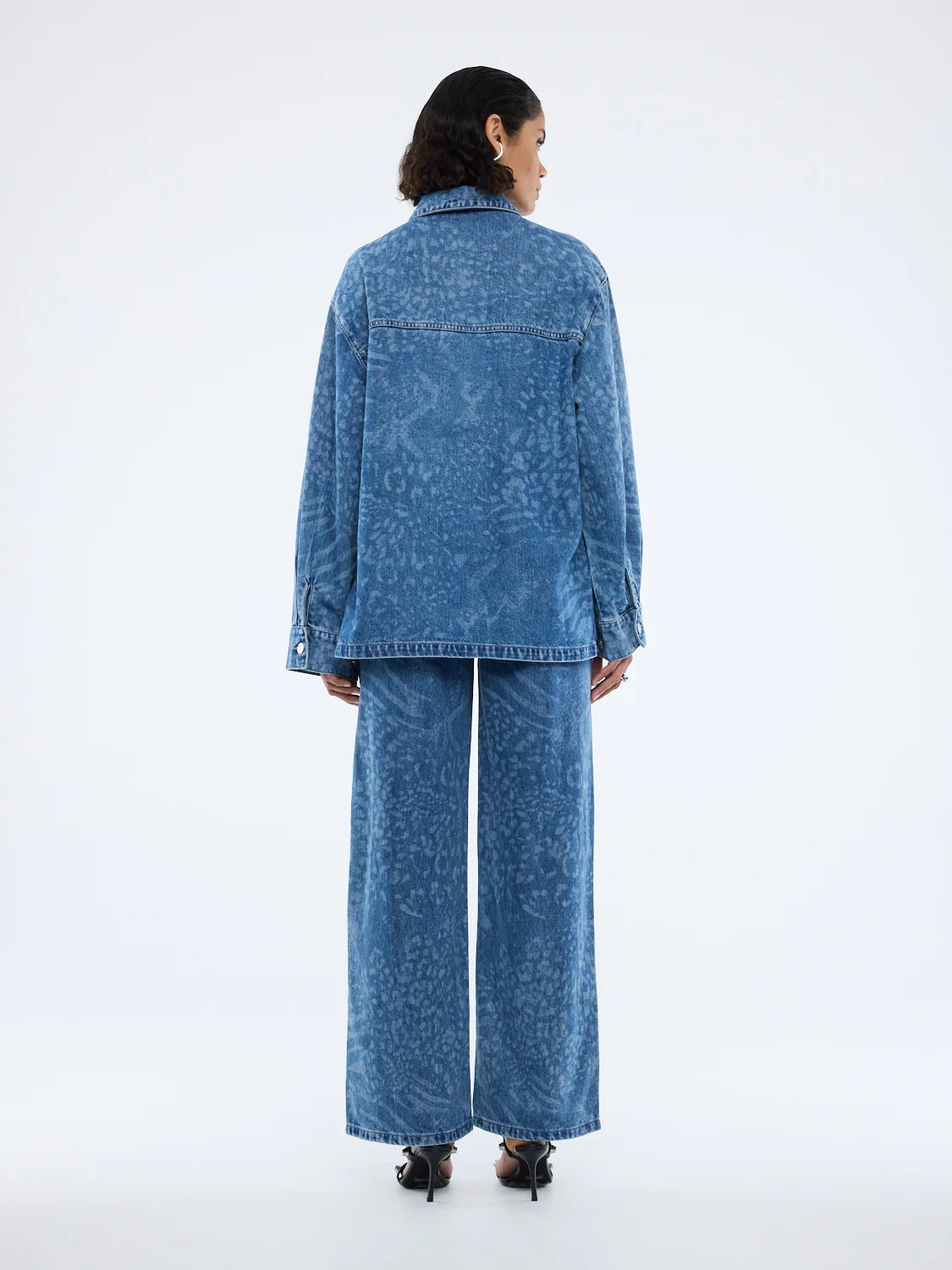 LISA DENIM SHIRT-BLUE MIXED ANIMAL