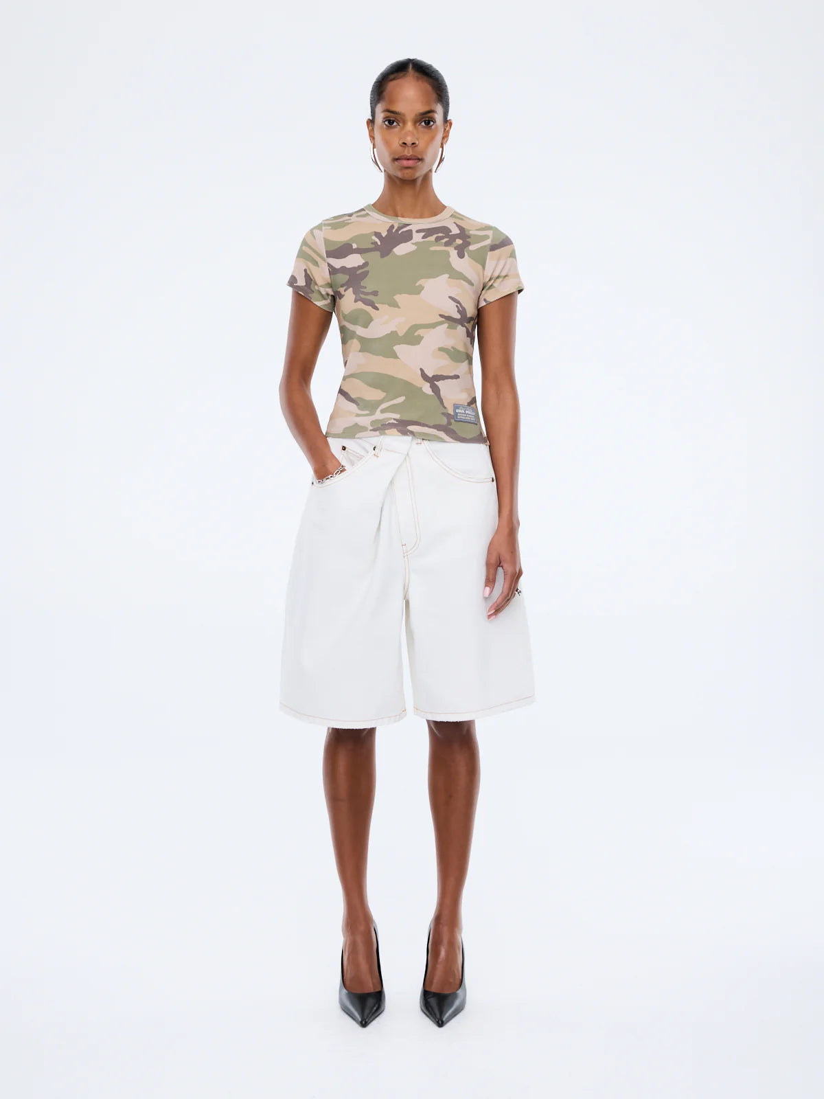 TESSA BABY TEE  - DESERT CAMO