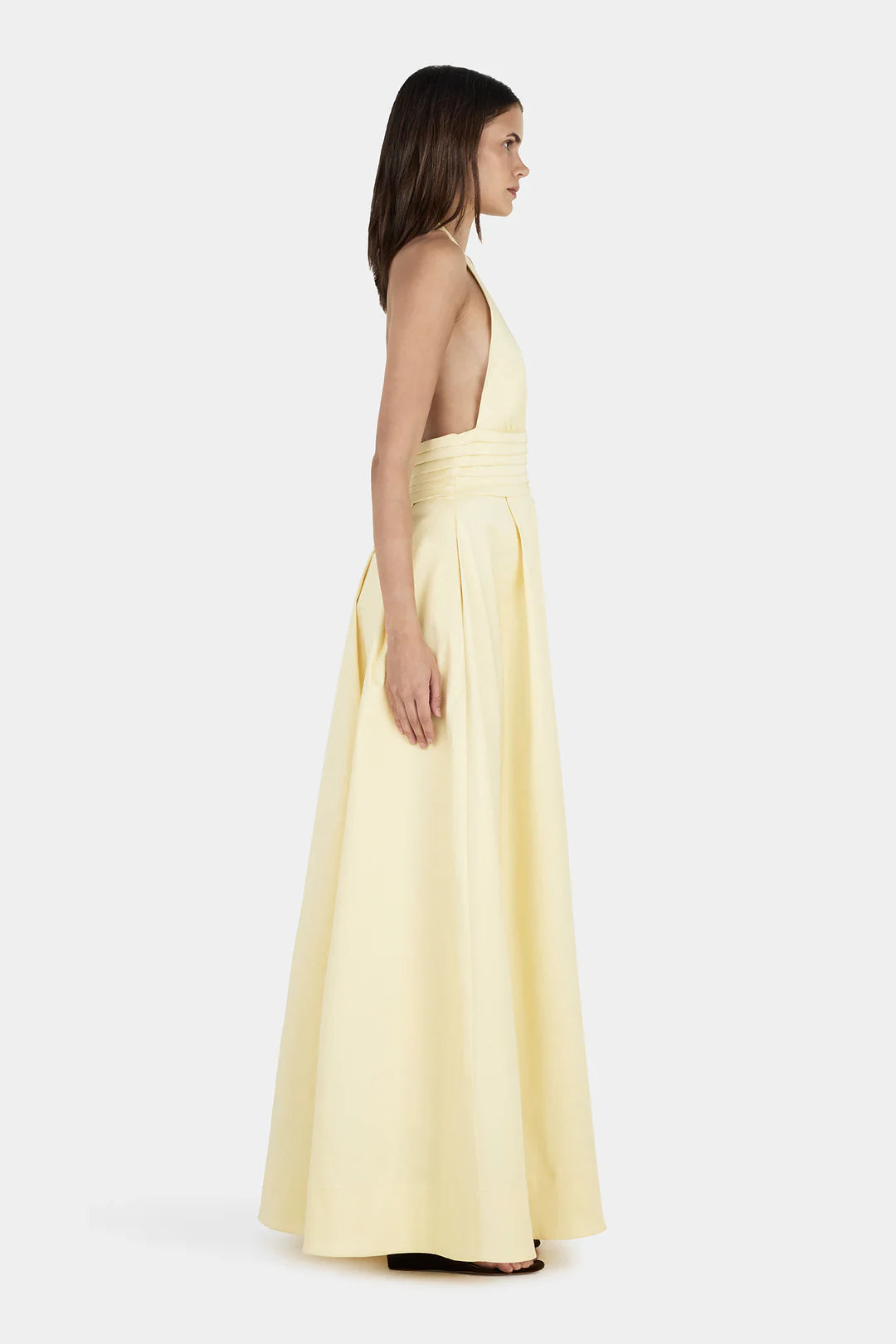 EVALINA TAFFATA GOWN-BUTTER