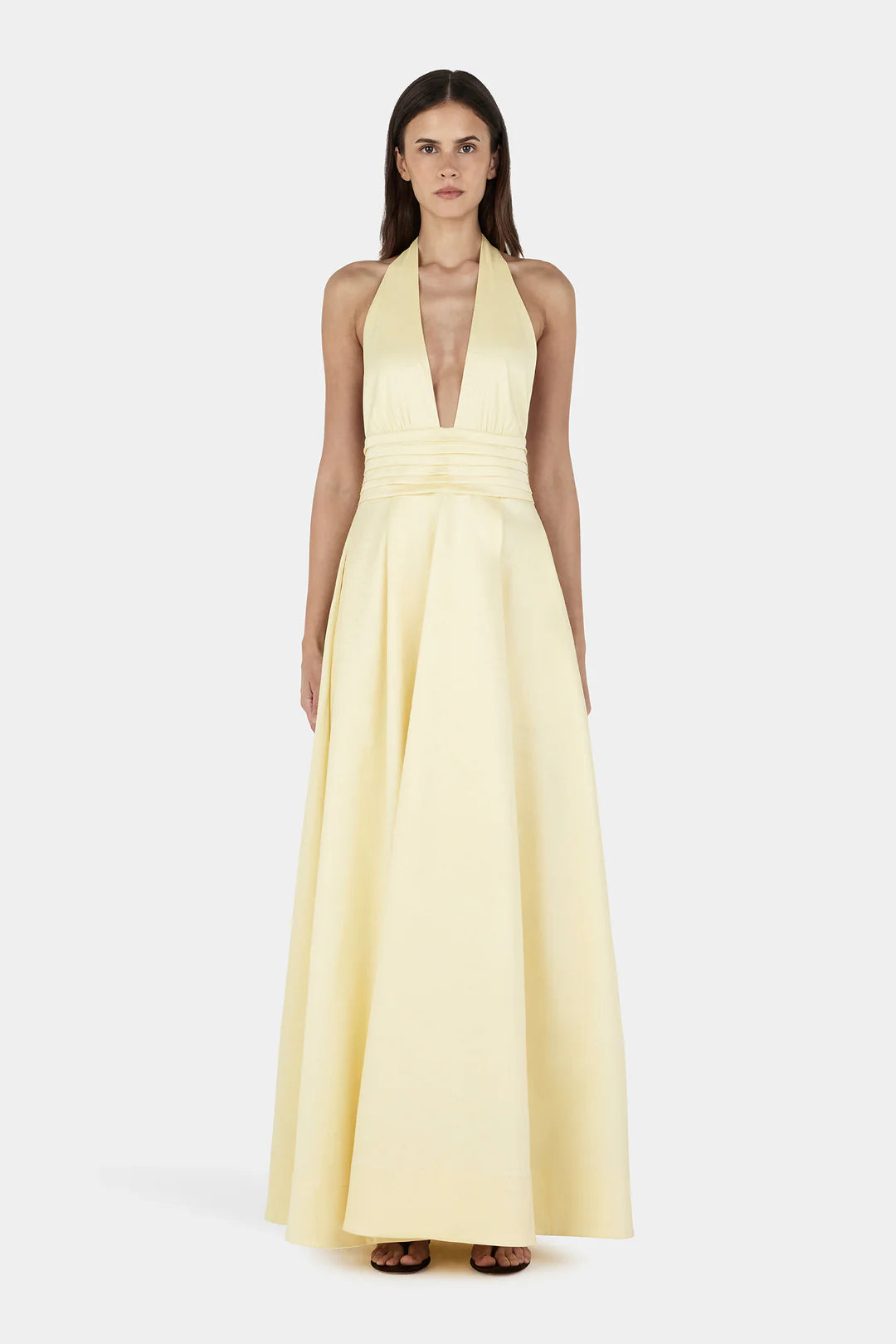 EVALINA TAFFATA GOWN-BUTTER