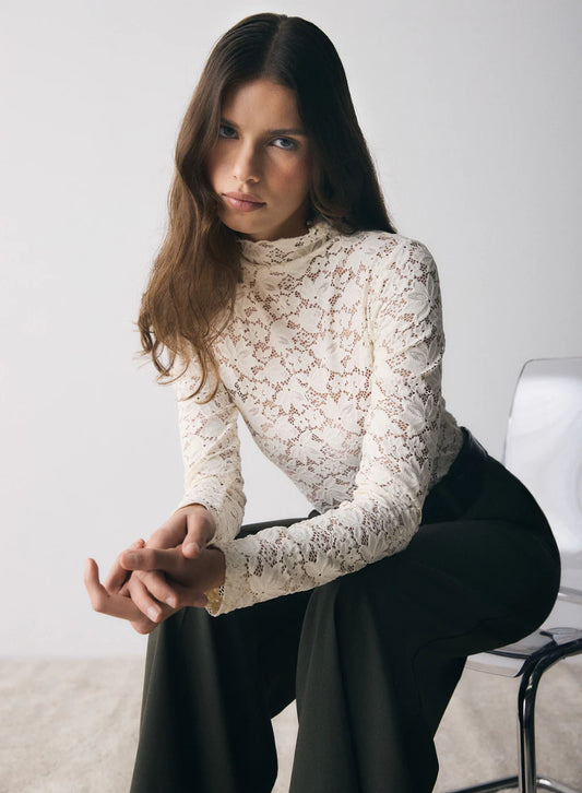FORMATION LACE TOP - IVORY
