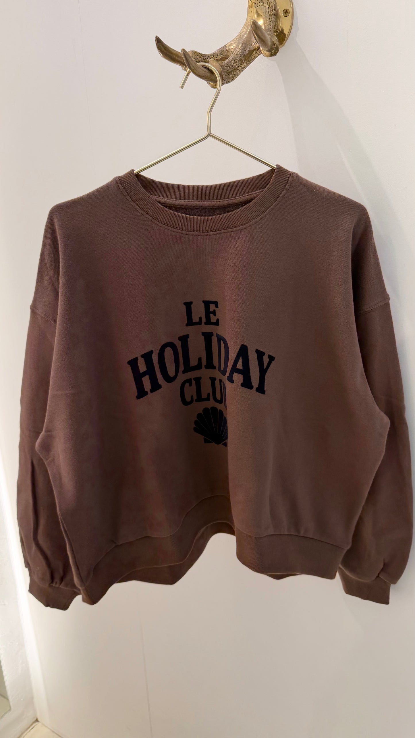 LE HOLIDAY CLUB SWEATER - CHOC/NAVY
