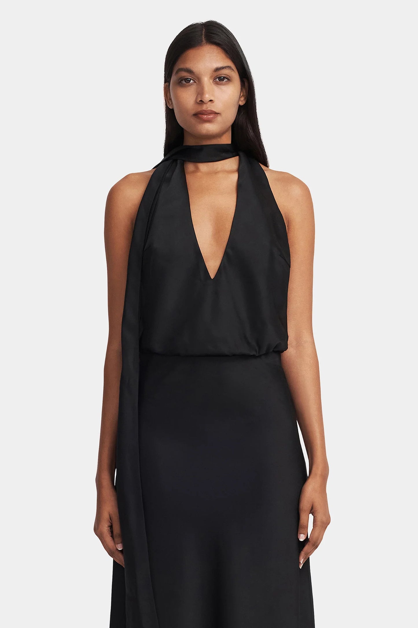 HARPER HALTER TOP - BLACK