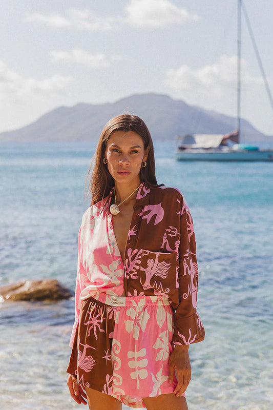 HAWAII BLOUSE - HIBISCUS