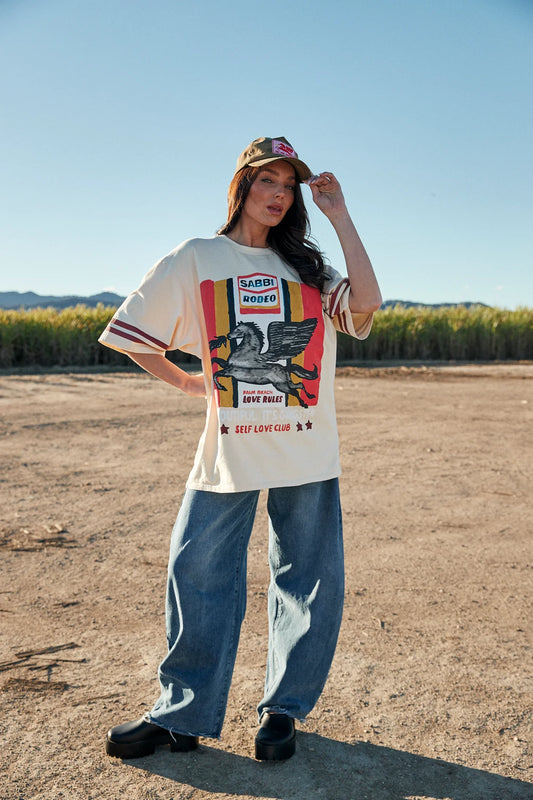 THE VERY OVERSIZED SABBI RODEO LOVE CLUB TEE