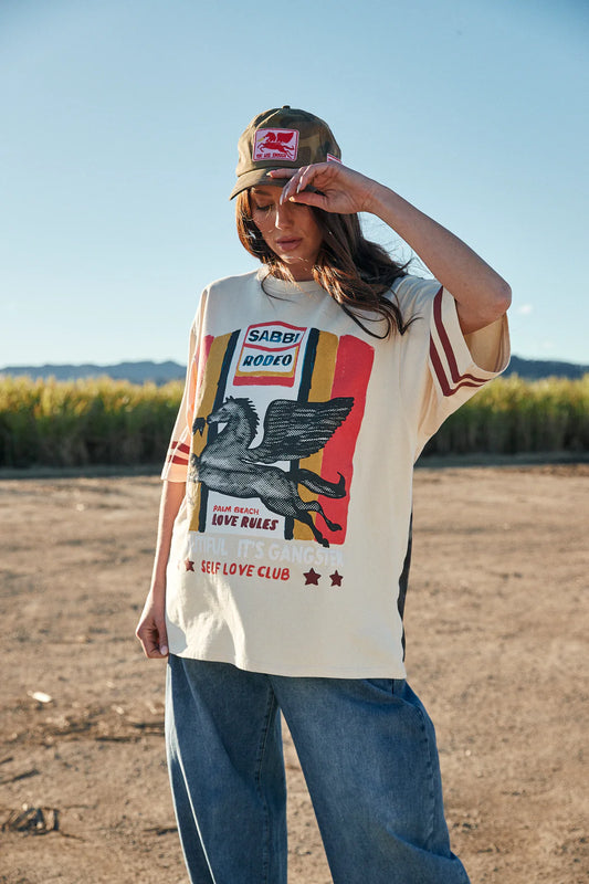 THE VERY OVERSIZED SABBI RODEO LOVE CLUB TEE