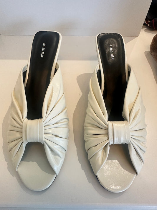 BESSY -IVORY OILY CRINKLE LEATHER