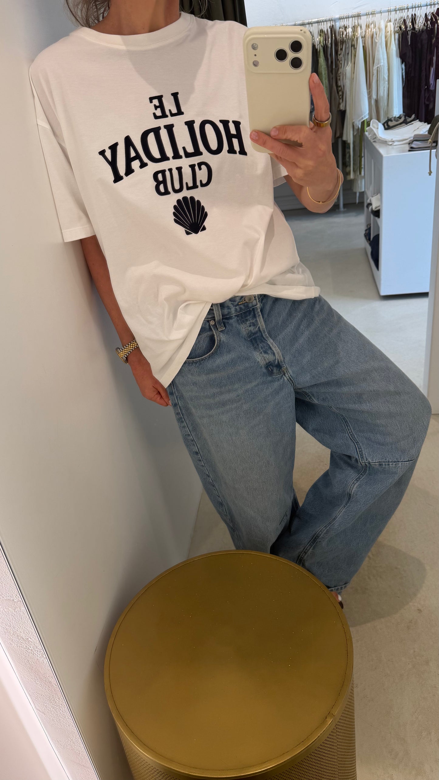 LE HOLIDAY TEE- COCONUT WHITE
