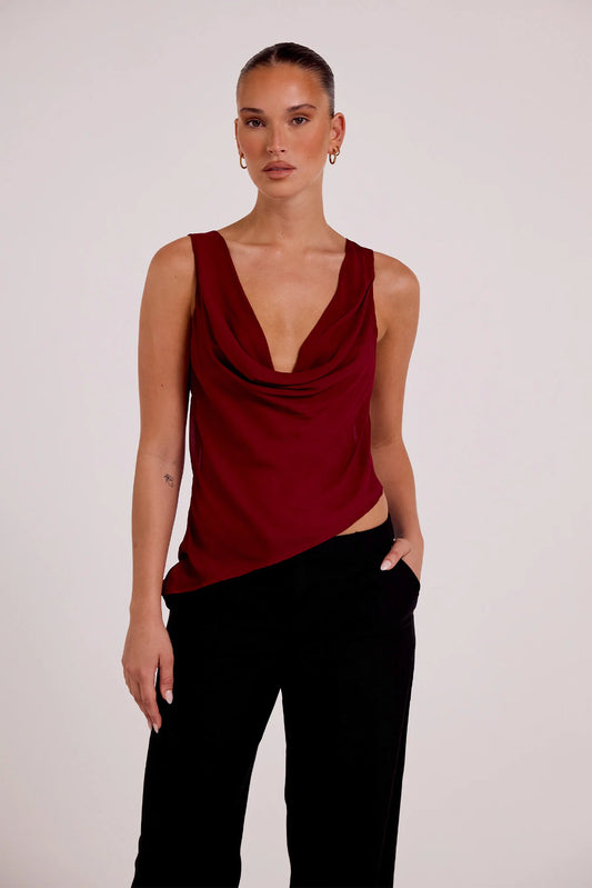 REINA REVERSIBLE TOP - MERLOT