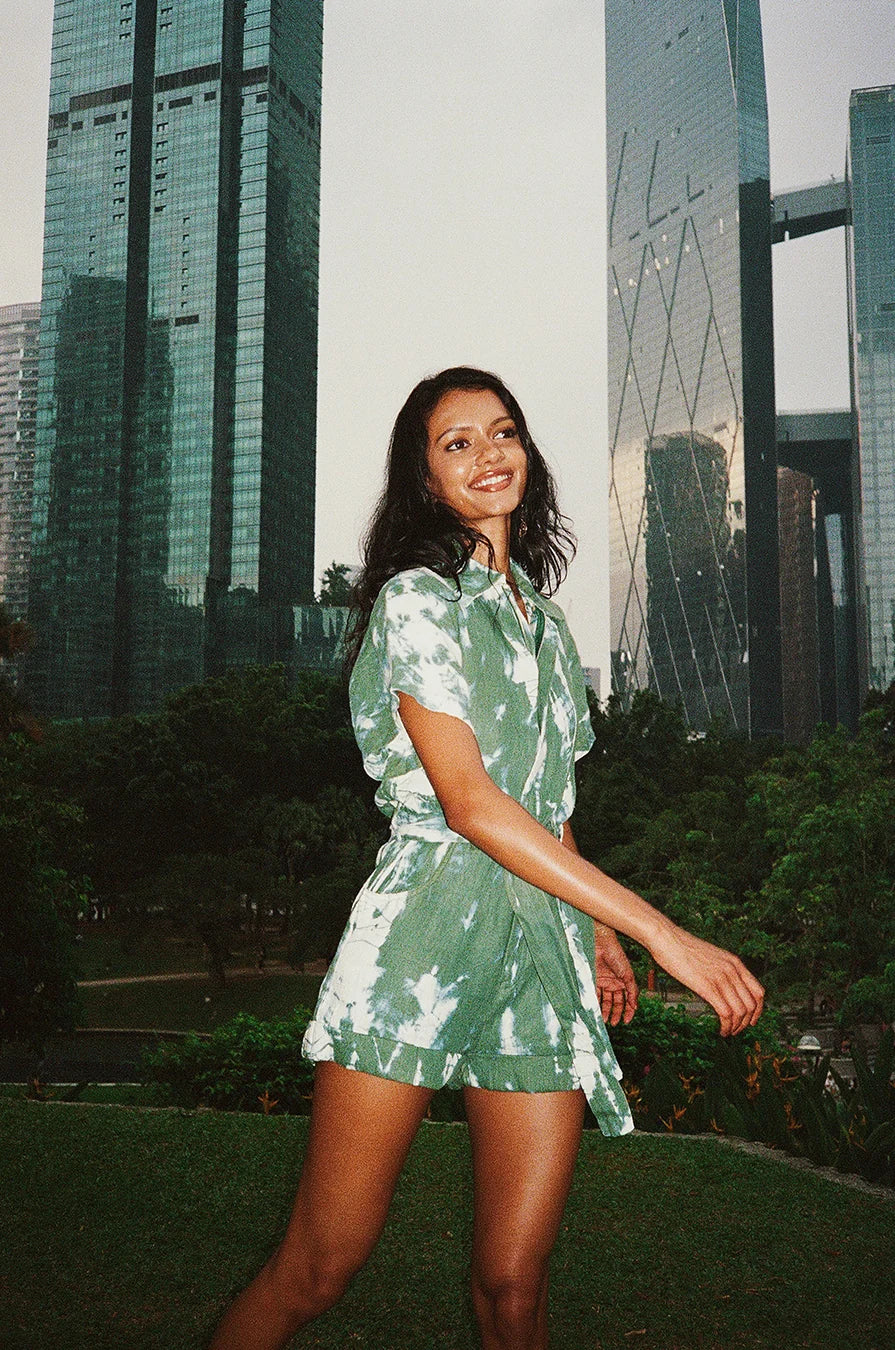 ELEVATE HEMP JUMPSUIT - MALACHITE