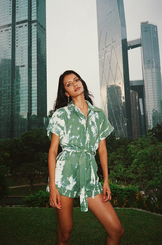 ELEVATE HEMP JUMPSUIT - MALACHITE