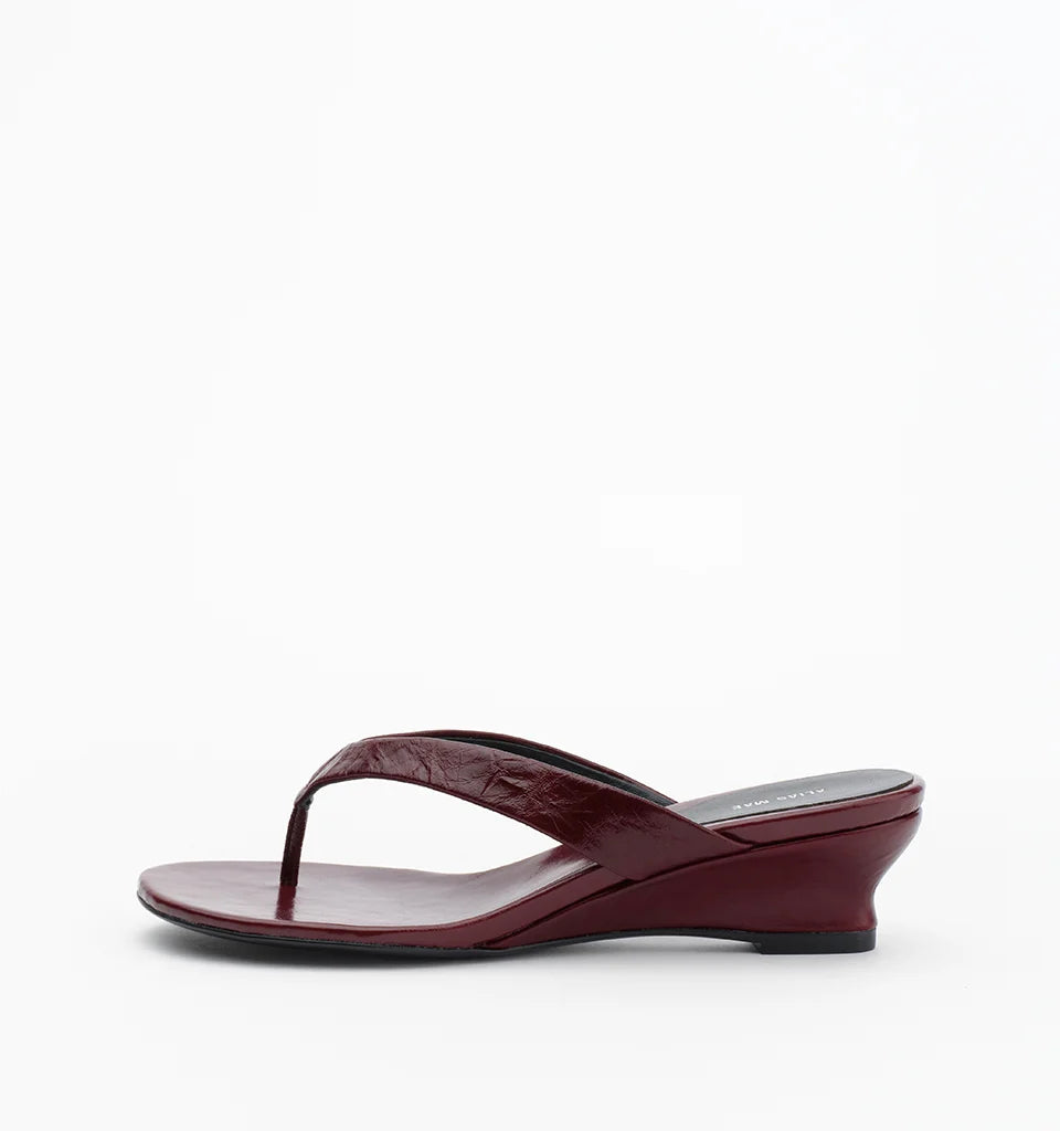 JILLY - BURGUNDY OILY CRINKLE