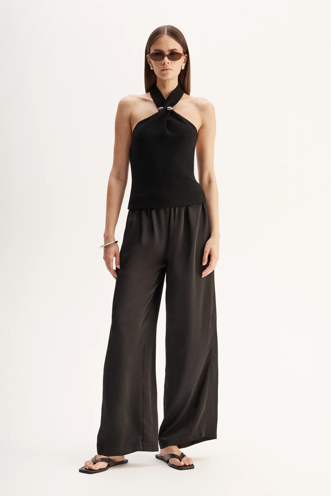 ZINNIA KNIT TOP -BLACK