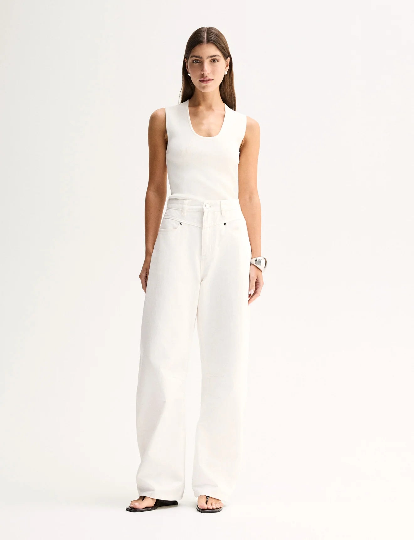 HAYES KNIT TOP-WHITE