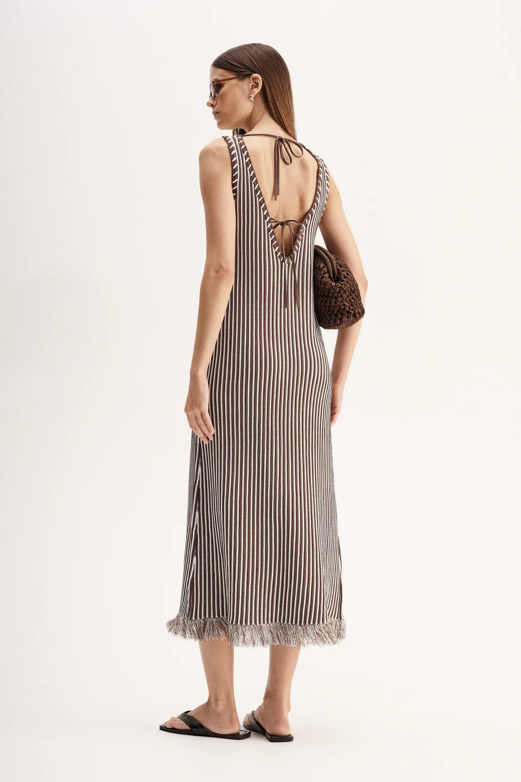 ALESSANDRA MAXI DRESS - CHOC STRIPE